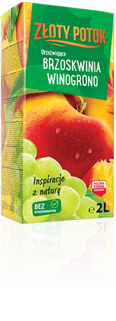 Napój brzoskwiniowo-winogronowy  Złoty Potok 2L